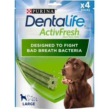 DENTALIFE ActivFresh Large Dog Treat Dental Chew Purina